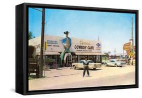 Texas Cowboy Cafe-null-Framed Stretched Canvas