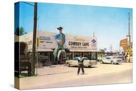 Texas Cowboy Cafe-null-Stretched Canvas