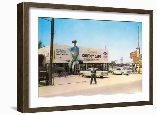 Texas Cowboy Cafe-null-Framed Premium Giclee Print