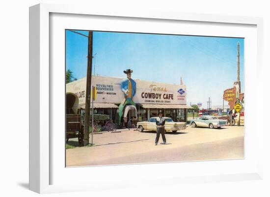 Texas Cowboy Cafe-null-Framed Premium Giclee Print