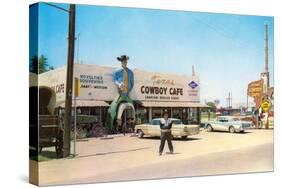 Texas Cowboy Cafe-null-Stretched Canvas