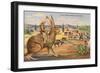 Texas Cowboy Herding from Jack Rabbit-null-Framed Art Print