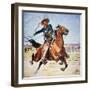 Texas Cowboy-Stanley L Wood-Framed Giclee Print