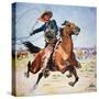 Texas Cowboy-Stanley L Wood-Stretched Canvas