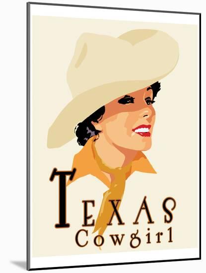 Texas Cowgirl-Richard Weiss-Mounted Art Print