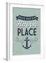 Texas - Crystal Beach is My Happy Place-Lantern Press-Framed Art Print