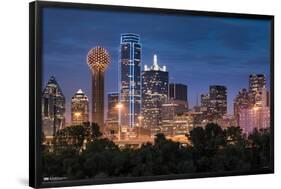 Texas - Dallas Skyline-Trends International-Framed Poster