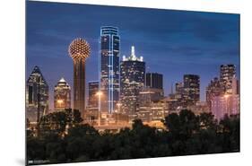 Texas - Dallas Skyline-Trends International-Mounted Poster