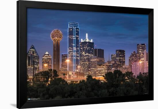 Texas - Dallas Skyline-Trends International-Framed Poster