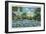 Texas - Exterior View of the State Capitol, the Flag, and a Field of Blue Bonnets, c.1948-Lantern Press-Framed Art Print