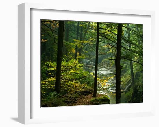 Texas Falls, Vermont, USA-Joe Restuccia III-Framed Premium Photographic Print