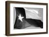 Texas Flag BW-John Gusky-Framed Photographic Print