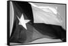 Texas Flag BW-John Gusky-Framed Stretched Canvas