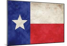 Texas Flag Distressed Art Print Poster-null-Mounted Poster