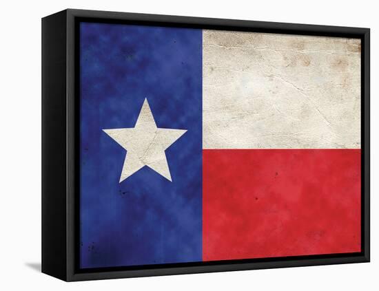 Texas Flag Distressed Art Print Poster-null-Framed Stretched Canvas