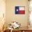 Texas Flag Distressed Art Print Poster-null-Framed Stretched Canvas displayed on a wall