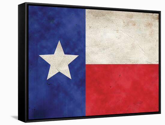 Texas Flag Distressed Art Print Poster-null-Framed Stretched Canvas