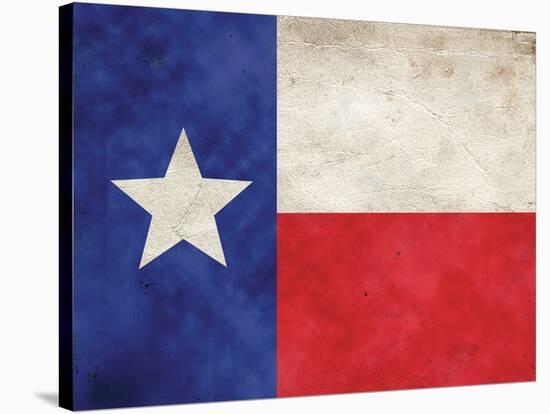 Texas Flag Distressed Art Print Poster-null-Stretched Canvas