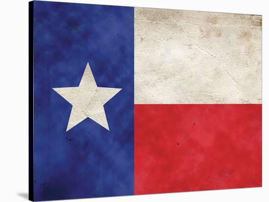 Texas Flag Distressed Art Print Poster-null-Stretched Canvas