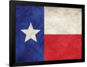 Texas Flag Distressed Art Print Poster-null-Framed Poster