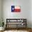 Texas Flag Distressed-null-Art Print displayed on a wall