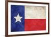 Texas Flag Distressed-null-Framed Art Print