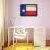 Texas Flag Distressed-null-Framed Art Print displayed on a wall