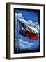 Texas Flag - Scratchboard-Lantern Press-Framed Art Print