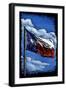 Texas Flag - Scratchboard-Lantern Press-Framed Art Print