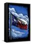 Texas Flag - Scratchboard-Lantern Press-Framed Stretched Canvas