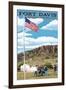 Texas - Fort Davis National Historic Site-Lantern Press-Framed Art Print