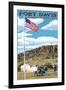 Texas - Fort Davis National Historic Site-Lantern Press-Framed Art Print