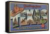 Texas - Greetings From The Lone Star State-Lantern Press-Framed Stretched Canvas