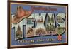 Texas - Greetings From The Lone Star State-Lantern Press-Framed Art Print