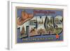 Texas - Greetings From The Lone Star State-Lantern Press-Framed Art Print