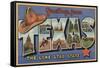 Texas - Greetings From The Lone Star State-Lantern Press-Framed Stretched Canvas