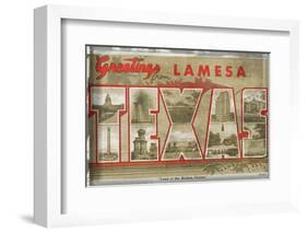 Texas Greetings-null-Framed Art Print