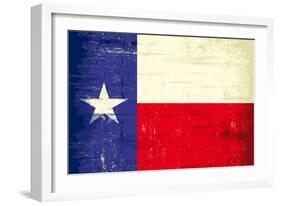 Texas Grunge Flag-TINTIN75-Framed Art Print