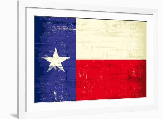 Texas Grunge Flag-TINTIN75-Framed Premium Giclee Print