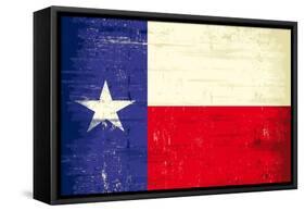Texas Grunge Flag-TINTIN75-Framed Stretched Canvas