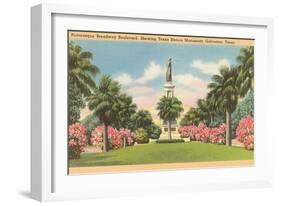 Texas Heroes Monument, Galveston, Texas-null-Framed Art Print