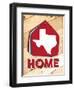 Texas Home Swatch-Jace Grey-Framed Art Print