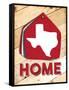Texas Home Swatch-Jace Grey-Framed Stretched Canvas