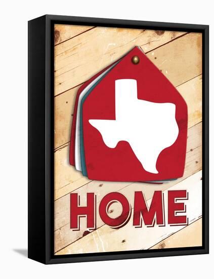 Texas Home Swatch-Jace Grey-Framed Stretched Canvas