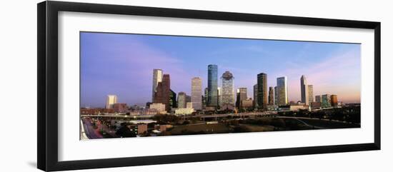 Texas, Houston, Twilight-null-Framed Photographic Print