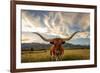 Texas Longhorn Steer in Rural Utah, Usa.-Johnny Adolphson-Framed Photographic Print