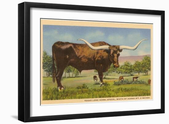 Texas Longhorn Steer-null-Framed Art Print