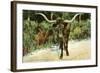 Texas Longhorn-null-Framed Art Print