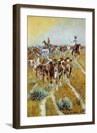 Texas Longhorns-Ollaf C. Seltzer-Framed Art Print