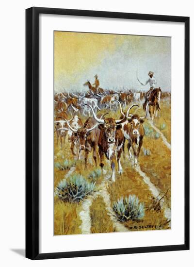 Texas Longhorns-Ollaf C. Seltzer-Framed Art Print